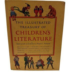 Vintage 1955 Illustrated Treasury Of Children's Literature HC Martignoni Grosset